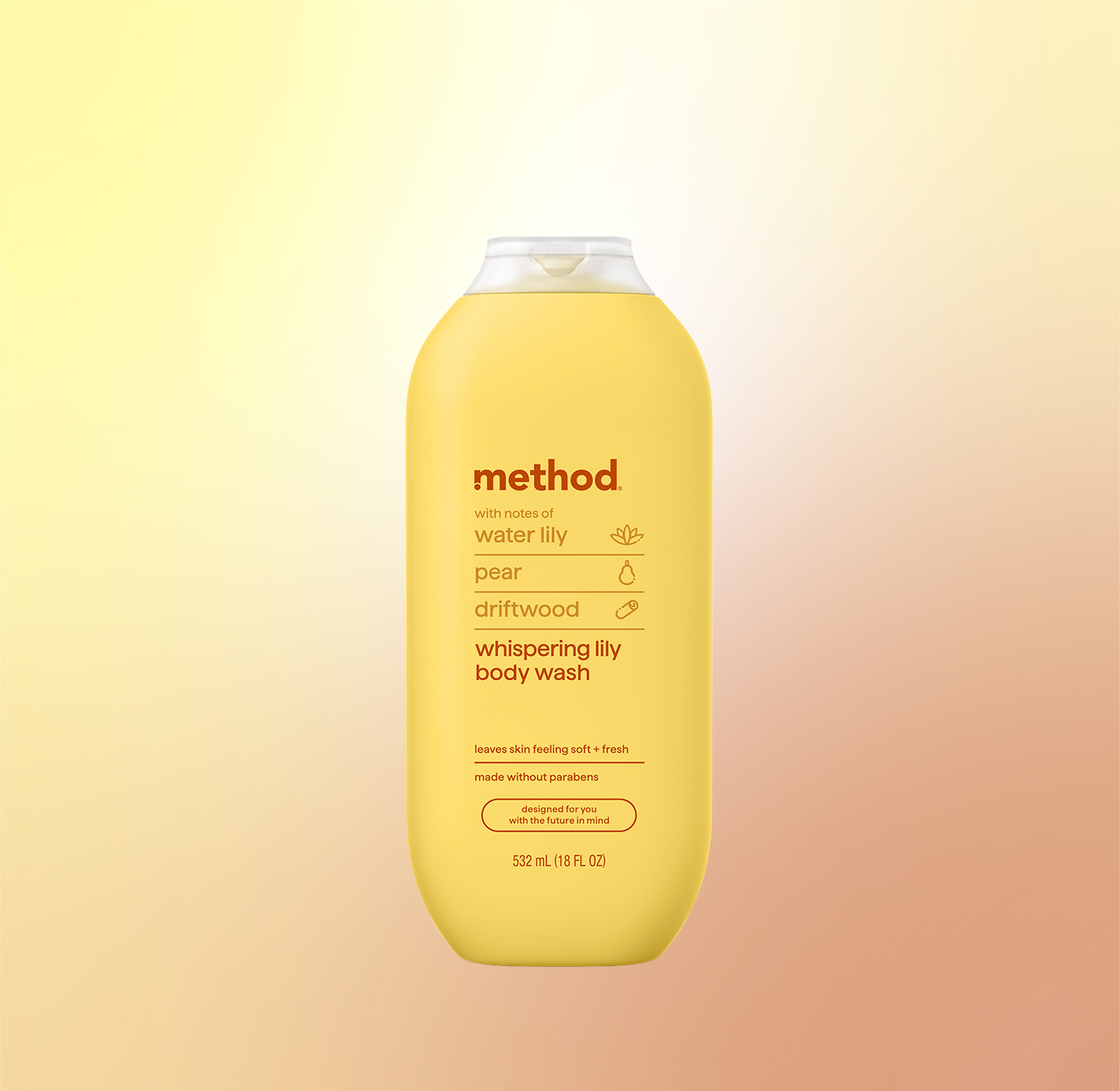 body wash - whispering lily, 18 fl oz
