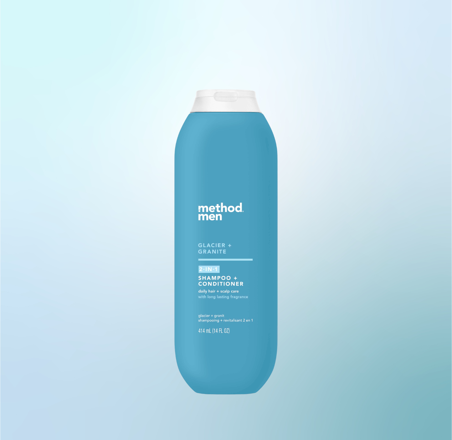 men 2-in-1 shampoo + conditioner - glacier + granite, 14 fl oz