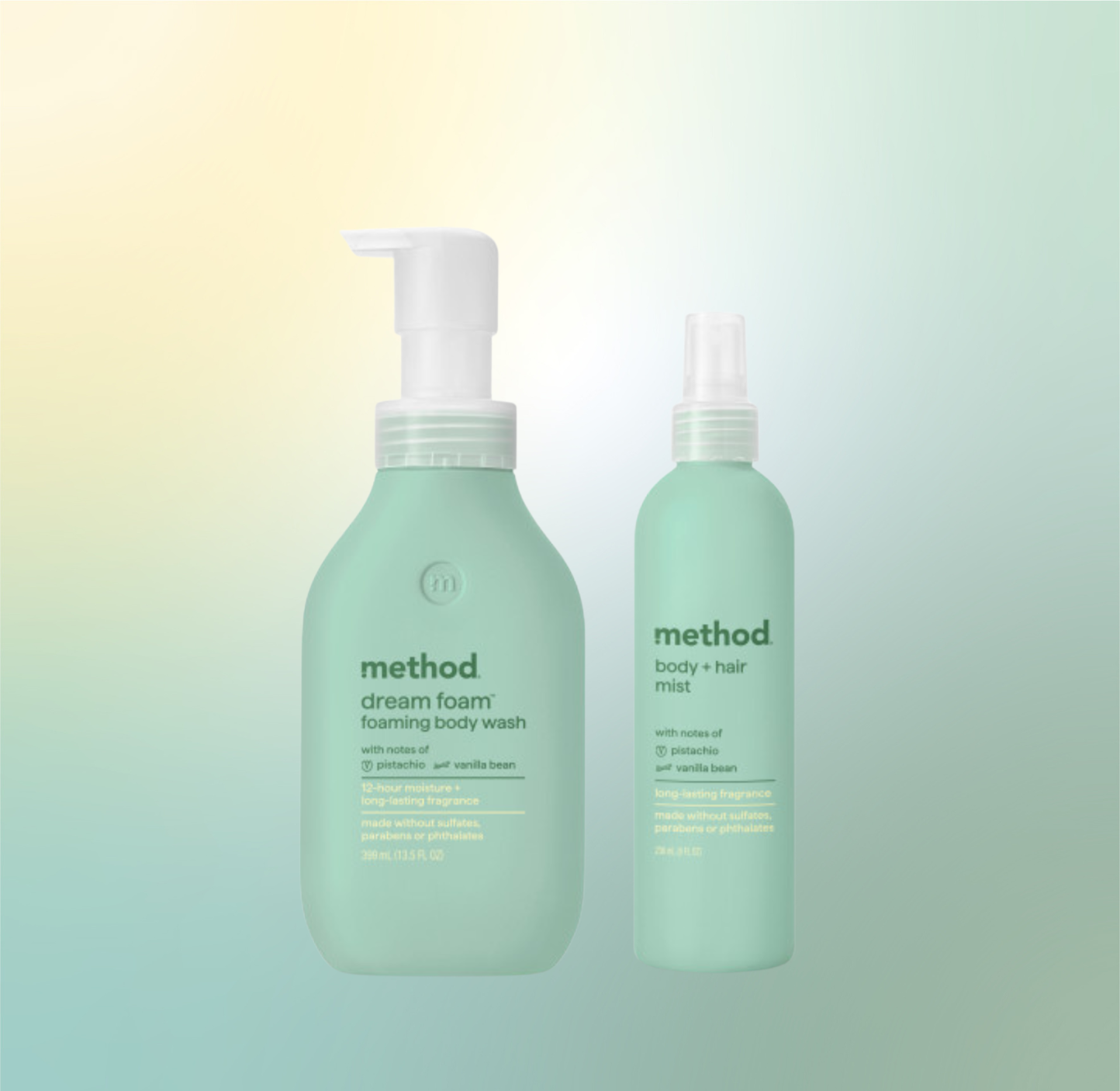 pistachio + vanilla body wash + mist duo