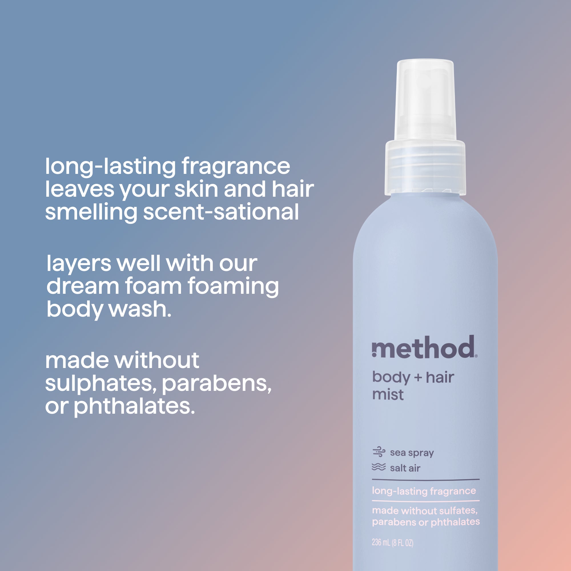body + hair mist - sea spray + salt air, 8 fl oz