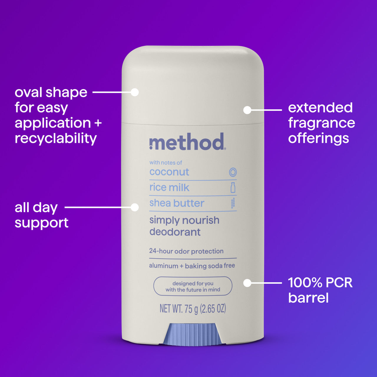 deodorant - simply nourish, 2.65 oz