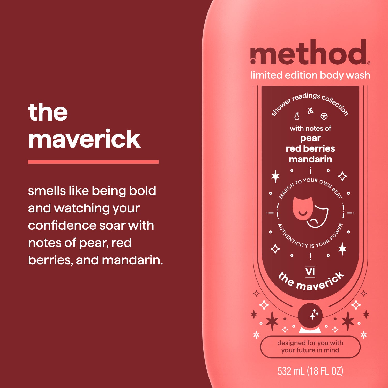 Shower Readings Body Wash, The Maverick, 18oz – method products